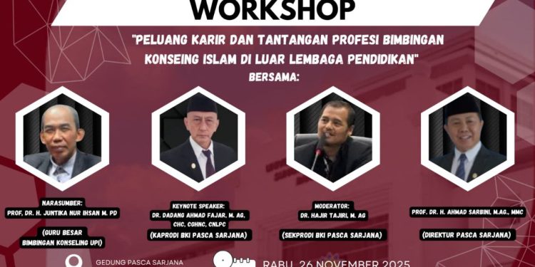 Workshop BKI UIN Bandung Kupas Peluang Karir dan Tantangan Profesi Konselor Islam di Luar Lembaga Pendidikan